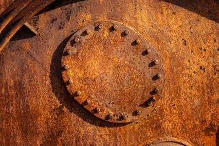 Old, Rusty metal grunge background. iron barrel, cisternの写真素材