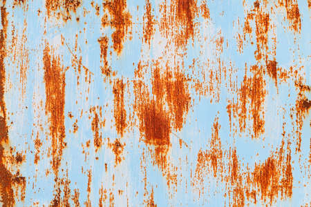 Texture of an rusty metal, painted in blue color. The background image