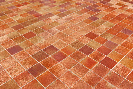 Big Red Luxury Ceramic Clinker Pavers for Patio. Original big floor pavers in a path, detail of a...