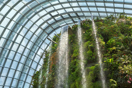 SINGAPORE-November 25, 2019: Cloud Forest Dome at Gardens by the Bay in Singapore, famous tourist attractionのeditorial素材