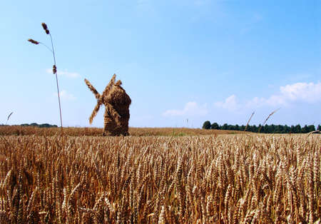 grinder,mill,quern,sky,field, (raw,tiff version of this image is available - contact me)の写真素材