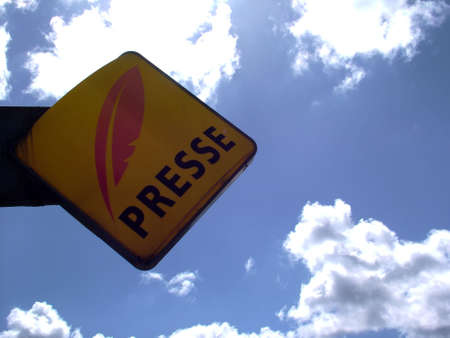 Liberty of the information. sky and Signboard, conceptの写真素材