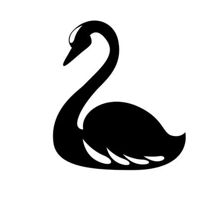 Beautiful black swan.のイラスト素材