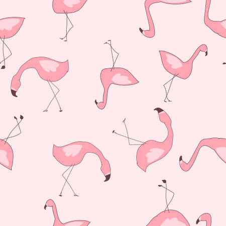 Seamless pattern Flamingo. tropical seamless, Flamingo textile designのイラスト素材