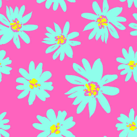 Flowers background print for textile. The drawn small flowers beautiful illustration for the fabric....