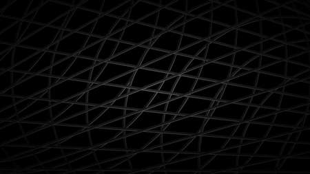 Abstract dark background of intersecting lines in black colors.のイラスト素材