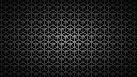 Abstract dark background of isometric grid with cubes in shades of black and gray colors.のイラスト素材