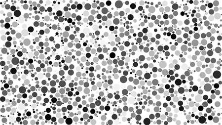 Abstract background of circles of different sizes in shades of gray colors on white background.のイラスト素材