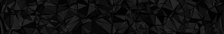 Abstract horizontal banner or background of triangles in black colors.のイラスト素材