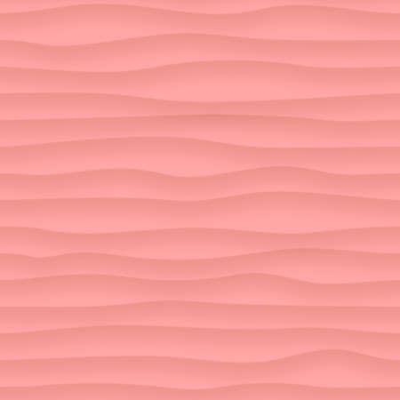 Abstract seamless pattern of wavy lines with shadows in pink colorsのイラスト素材