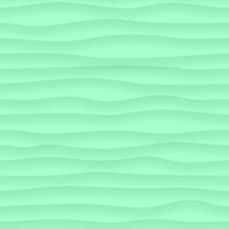 Abstract seamless pattern of wavy lines with shadows in turquoise colorsのイラスト素材