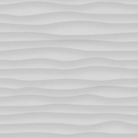 Abstract seamless pattern of wavy lines with shadows in gray colorsのイラスト素材