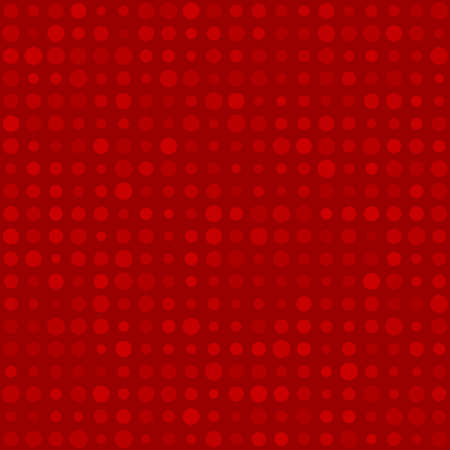 Abstract seamless pattern of small circles or pixels in various sizes in red colorsのイラスト素材