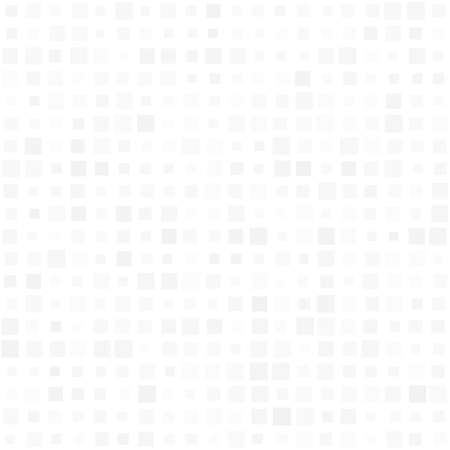 Abstract seamless pattern of small squares in various sizes or pixels in white colorsのイラスト素材
