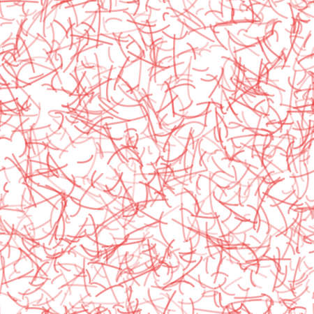 Abstract seamless pattern of randomly arranged curves in red colorsのイラスト素材