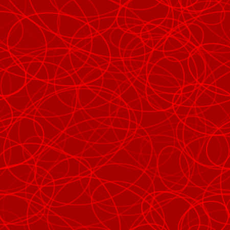 Abstract seamless pattern of randomly arranged contours of ellipses in red colorsのイラスト素材