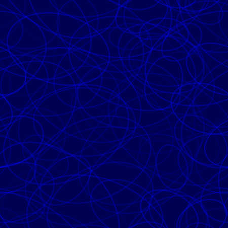 Abstract seamless pattern of randomly arranged contours of ellipses in blue colorsのイラスト素材