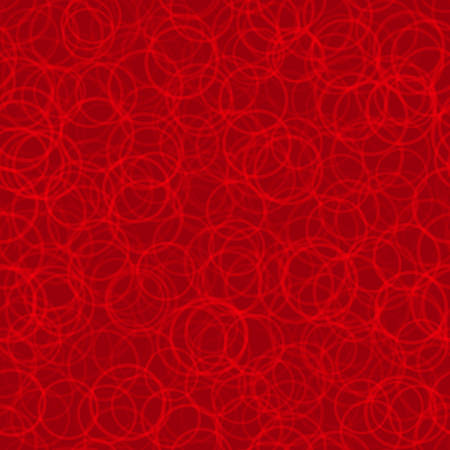 Abstract seamless pattern of randomly arranged contours of circles in red colorsのイラスト素材
