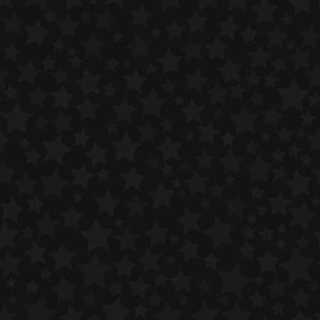 Abstract seamless pattern of stars of different sizes in black and gray colorsのイラスト素材
