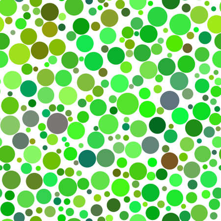 Abstract seamless pattern of circles of different sizes in green colorsのイラスト素材