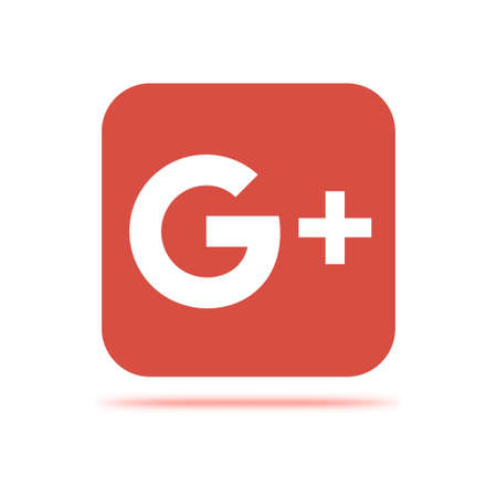 VORONEZH, RUSSIA - JANUARY 31, 2020: Google Plus logo orange square icon with shadowのeditorial素材