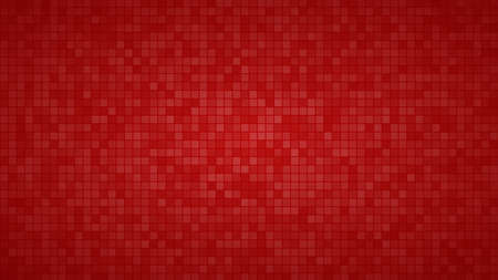 Abstract background of small squares or pixels in red colorsのイラスト素材