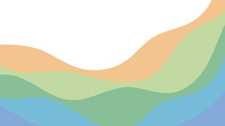 Abstract colorful background of color waves. Template for flyer, cover or bannerのイラスト素材