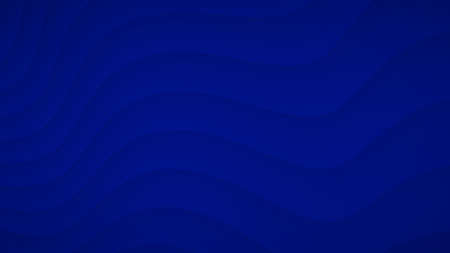 Abstract background of wavy curved stripes with shadows in blue colors