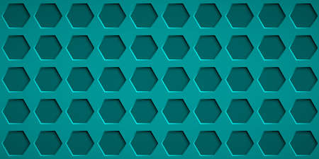 Abstract background with hexagon holes in light blue colors