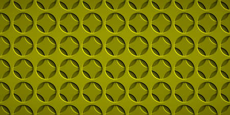 Abstract background with circle holes in yellow colors