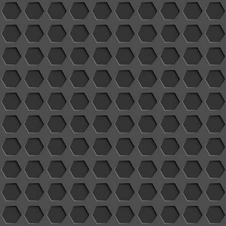 Abstract seamless pattern with hexagon holes in gray colorsのイラスト素材