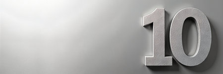 Greeting card for 10 years. Celebrate a milestone birthday with this elegant design.の素材