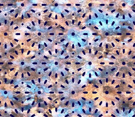 Geometric colorful pattern, texture in arabesque style. Seamless pattern with melange texture.