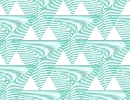 Aqua Menthe,Neo mint,emerald, turquoise geometric vector seamless pattern.Color 2020. Repeating...