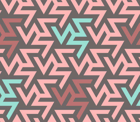 Zig zag, crankle coral color seamless geometric pattern. Vector repeating zig zag pattern for fabric...