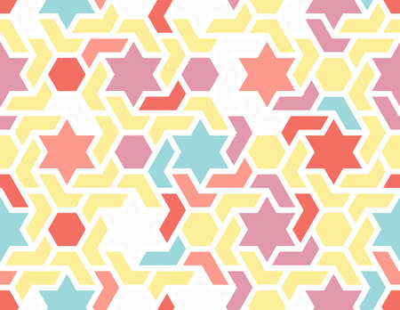 Modern vector stars pattern. Seamless geometric repeating stars pattern for fabric design, cloth,...
