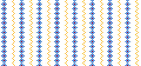 Ukrainian vector striped pattern. Decoration in blue and yellow color. Ukrainian vertical striped fashion pattern. Pixel art, vyshyvanka, cross stitchのイラスト素材