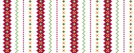 Colorful vector striped print, pattern,ornament for textile fabric or cloth. Carpathian Lemky...