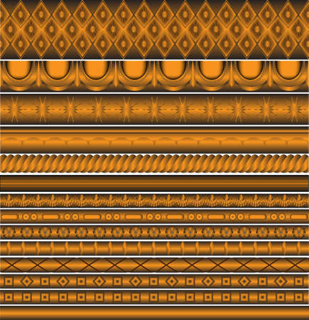 Some beautiful decorative strips in different stylesのイラスト素材