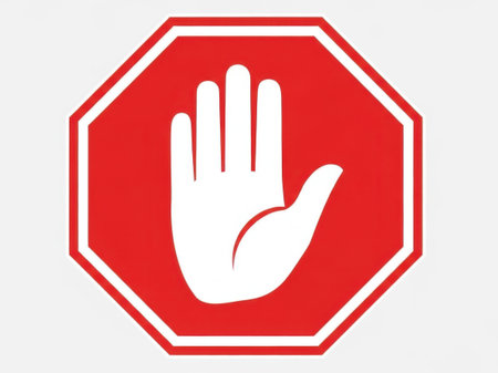 Stop sign on a white background. Vector illustration. Eps 10.の素材