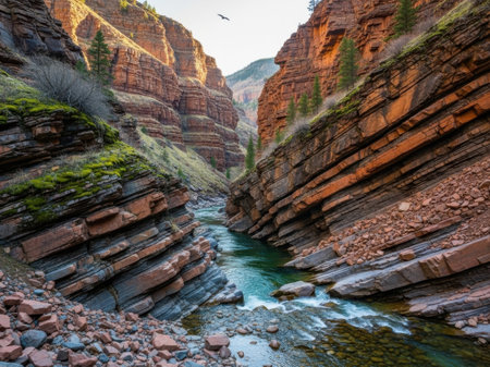 Zion National Park is an American national park located in southwestern Utah near the town of Springdale.の素材