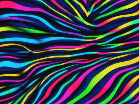 abstract background with wavy lines and stripes of different colors.の素材