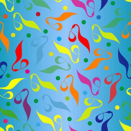 seamless background with silhouettes of a stork with a basket for a childのイラスト素材