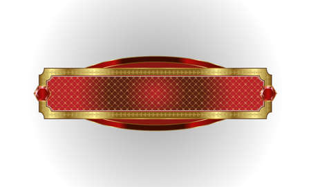 classic vector logo, gratitude, awards made in red velvet with gold tone embossedのイラスト素材