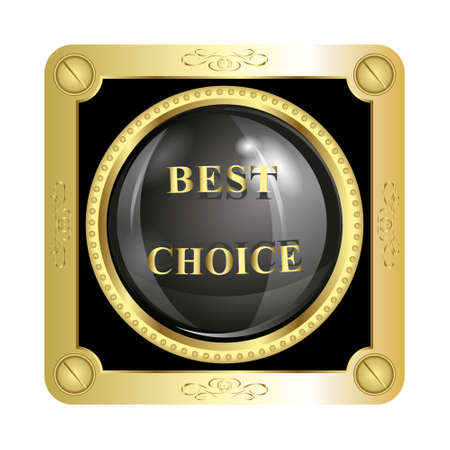 illustration, frame the trademark symbol in a Gold frame with place for textのイラスト素材