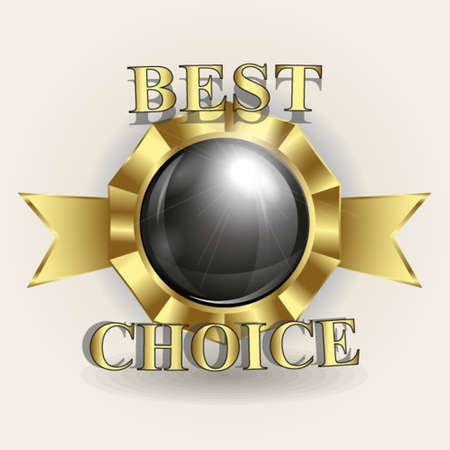 illustration of trademark symbol the best choice with a shiny black background inside and a place for textのイラスト素材