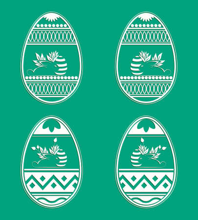 silhouette Easter eggsのイラスト素材