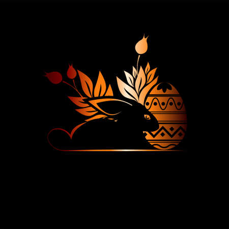 silhouette Easter Bunnyのイラスト素材