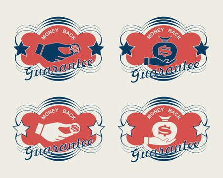 oval red sign, setのイラスト素材