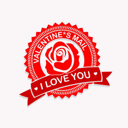 red sign with a silhouette of a roseのイラスト素材